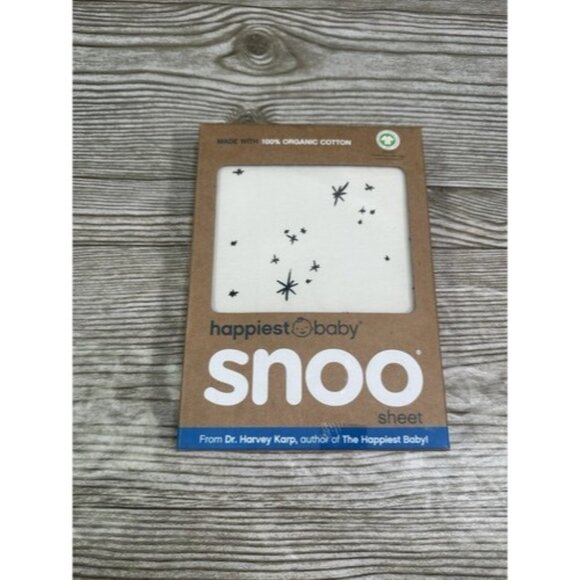 Happiest Baby SNOO Smart Sleeper Fitter Sheet 100% Organic Cotton White Galaxy - Picture 1 of 2